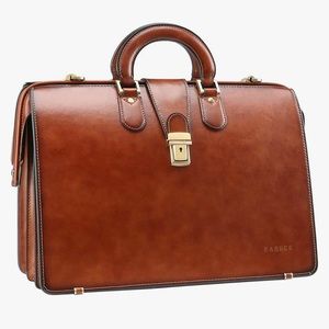 Brown leather Banuce briefcase.  Like new!